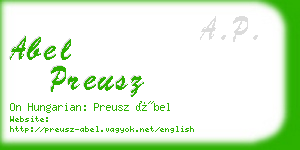 abel preusz business card